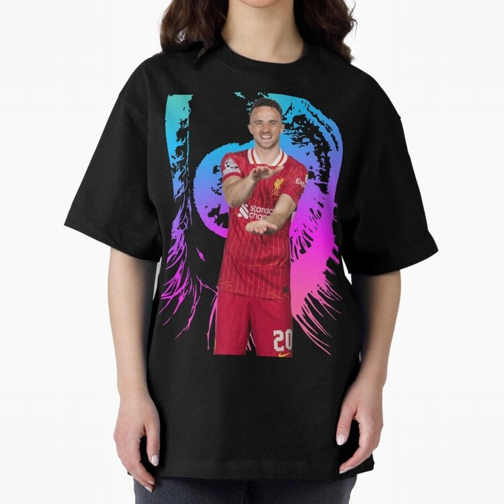 Diogo Jota Oversized T-Shirt Celebrate Supporters United by FIFA World Cup 2026 USA Canada Mexico Spirit, Filled with Brazil, Portugal and Argentina, Mbappe, Supporter Pride, Iconic Celebrations, Legendary Names and Global Match Day Energy; Ideal