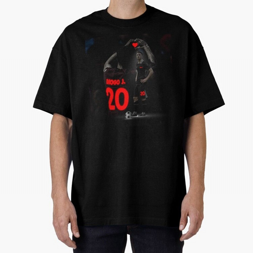 Diogo Jota poster Oversized T-Shirt Celebrate Football Heritage in FIFA World Cup 2026 Group Stage for Fans of Cristiano Ronaldo, Haaland and CR7 and France, Bringing Championship Spirit, Famous Goals, Roaring Crowds and International Football