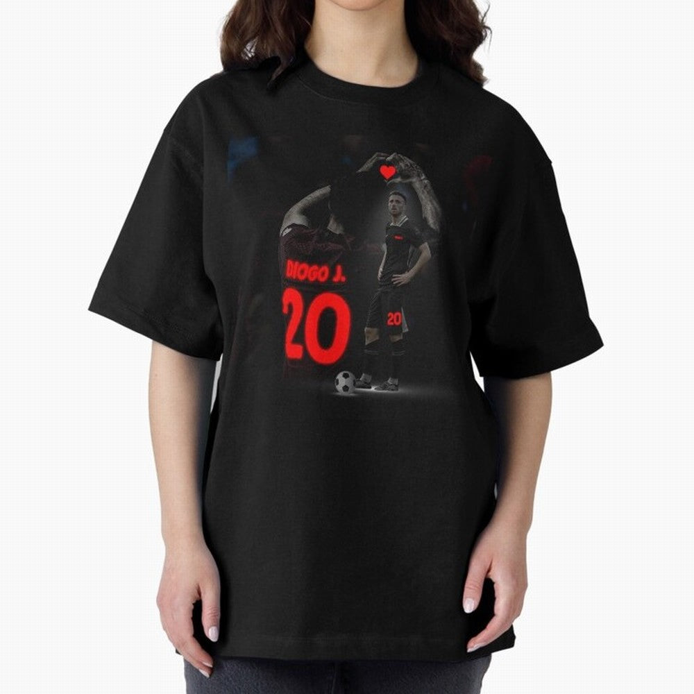Diogo Jota poster Oversized T-Shirt Celebrate Football Heritage in FIFA World Cup 2026 Group Stage for Fans of Cristiano Ronaldo, Haaland and CR7 and France, Bringing Championship Spirit, Famous Goals, Roaring Crowds and International Football