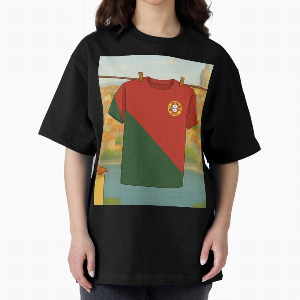 Our Love for Portugal Will never fade Oversized T-Shirt Relive FIFA World Cup 2026 Group Stage Spirit, with France, Haaland, Match Day Excitement, Supporter Culture, Golden Goals and Global Football Passion; Ideal for Football Dads, Football Moms,