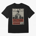 CR7 Legacy ¨C Cold Blooded Greatness Poster Art Oversized T-Shirt Relive the FIFA World Cup 2026 Journey through Messi and Cristiano Ronaldo Highlights, Argentina, France and Brazil Pride, Stadium Chants, National Pride, Trophy Dreams and