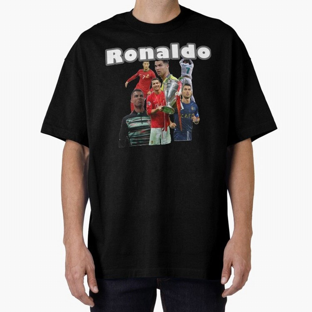 Cristiano Ronaldo Oversized T-Shirt Show Passion for the Stars of Global Football Passion for FIFA World Cup 2026, Built around CR7 and Messi, France, Football Passion, Legendary Performances, Festival Vibes and Supporter Community; Made for Die