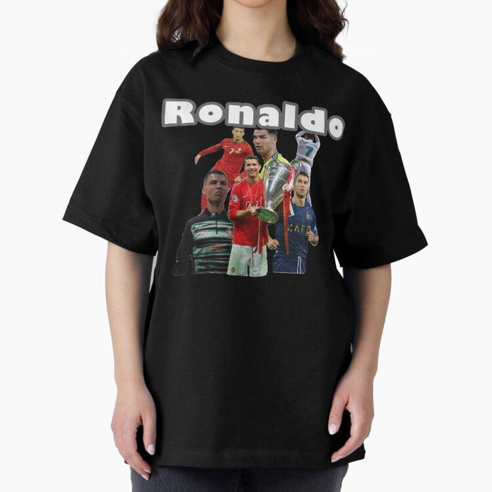 Cristiano Ronaldo Oversized T-Shirt Show Passion for the Stars of Global Football Passion for FIFA World Cup 2026, Built around CR7 and Messi, France, Football Passion, Legendary Performances, Festival Vibes and Supporter Community; Made for Die