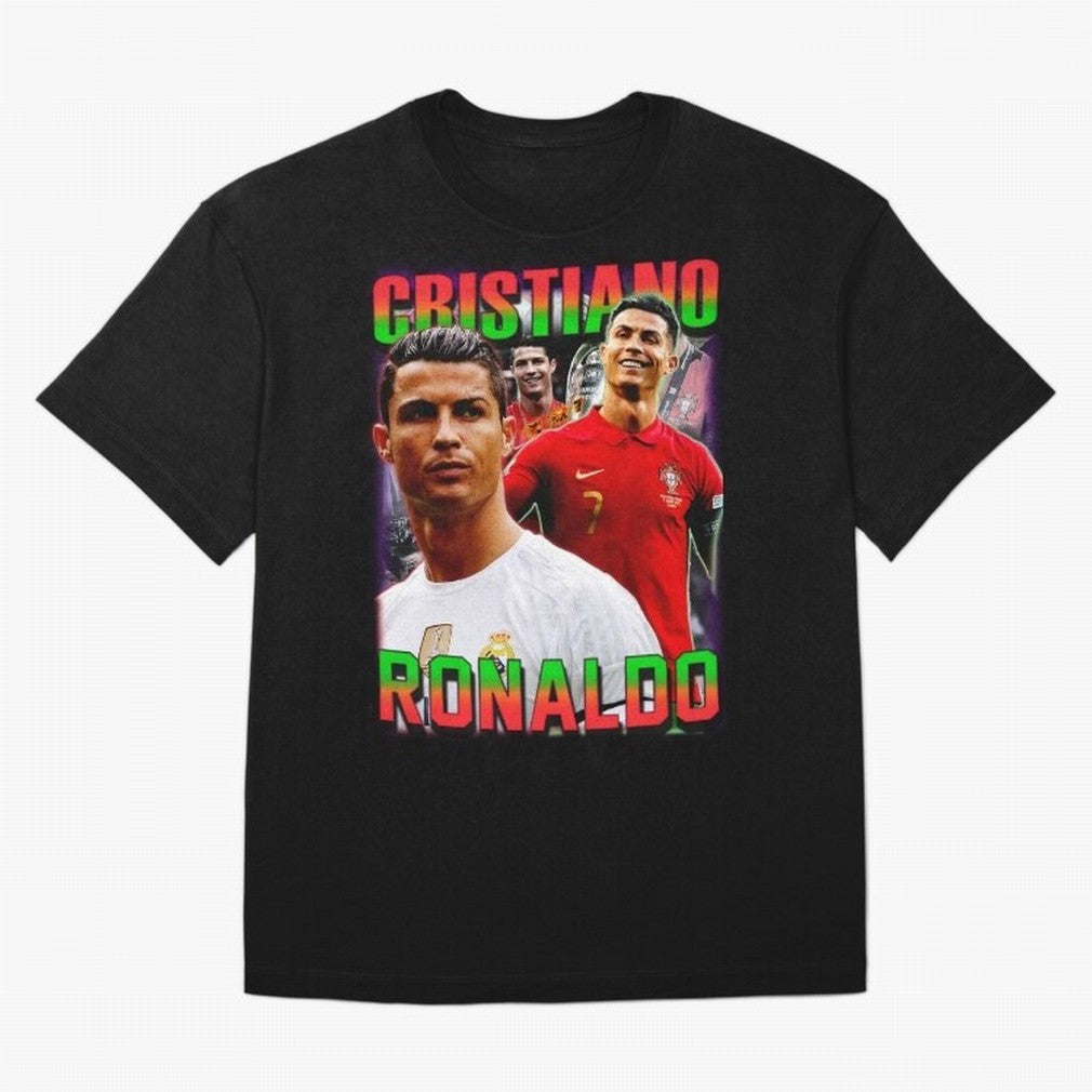 Cristiano Ronaldo Graphic Oversized T-Shirt Show Your Love for FIFA World Cup 2026 USA Canada Mexico Spirit, Driven by Spain, CR7 and Messi, Goal Celebration Energy, Supporter Heritage, Football Icons and Worldwide Tournament Joy; Built for