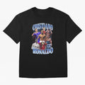 Cristiano Ronaldo GOAT Oversized T-Shirt Stand Proud for FIFA World Cup 2026 Group Stage for Fans of CR7 and Messi and Portugal, Bringing Match Day Excitement, Supporter Culture, Golden Goals and Global Football Passion; Ideal for Fans Who Follow