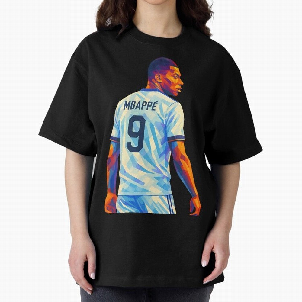 Kyliam Mbappe Oversized T-Shirt Honor Football Greatness during the FIFA World Cup 2026 Journey through Cristiano Ronaldo, Haaland and CR7 Highlights, Portugal, Spain and Germany Pride, Sports Nostalgia, International Competition, Famous Players