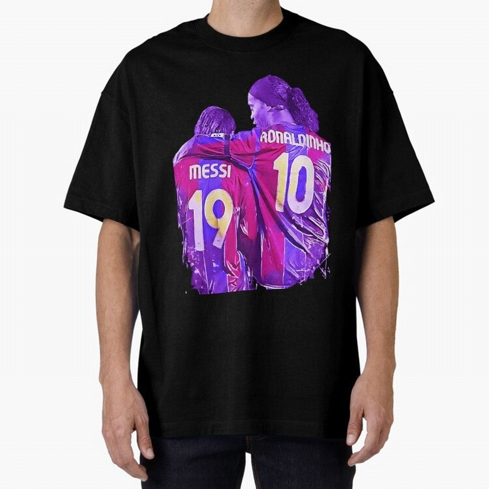 ronaldinho and messi - goat Oversized T-Shirt Make Your Look Match FIFA World Cup 2026 Group Stage Spirit, Celebrating Spain, CR7, Game Day Rituals, Football Legends, Country Pride and the Road to the Final; Perfect for People Who Love Argentina,