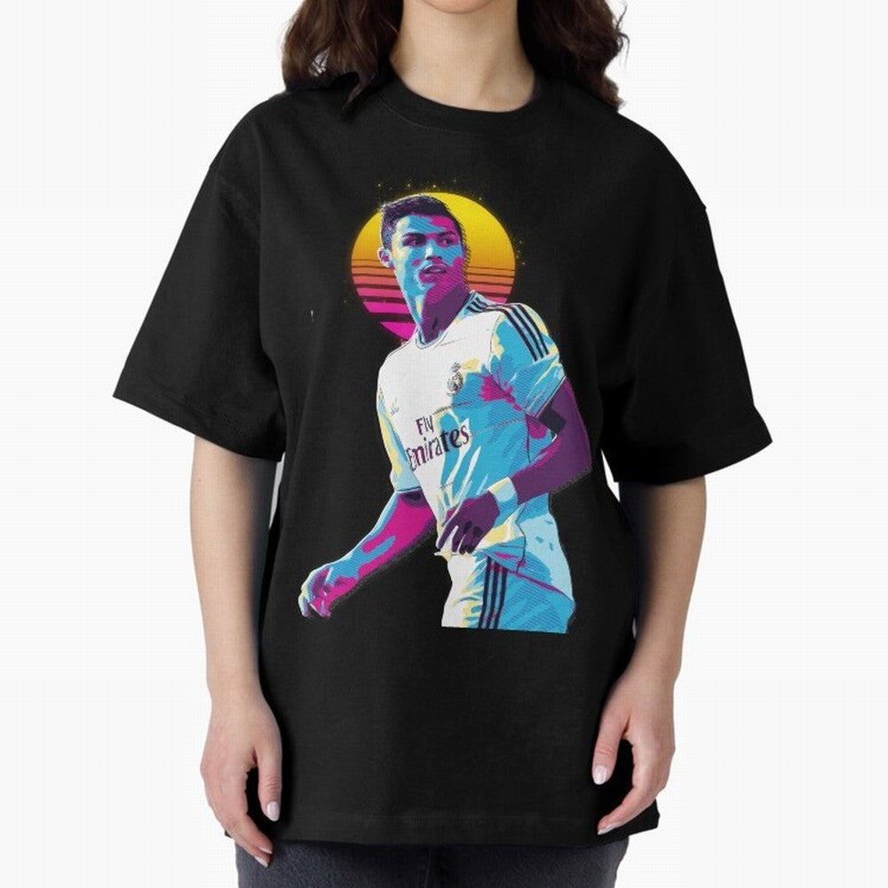 Christiano Ronaldo retro 2 Oversized T-Shirt Remember Iconic Moments from FIFA World Cup 2026 USA Canada Mexico Capturing CR7, France Energy, Fan Favorite Moments, National Team Passion, Big Match Drama and Soccer History; Great for Supporters Who