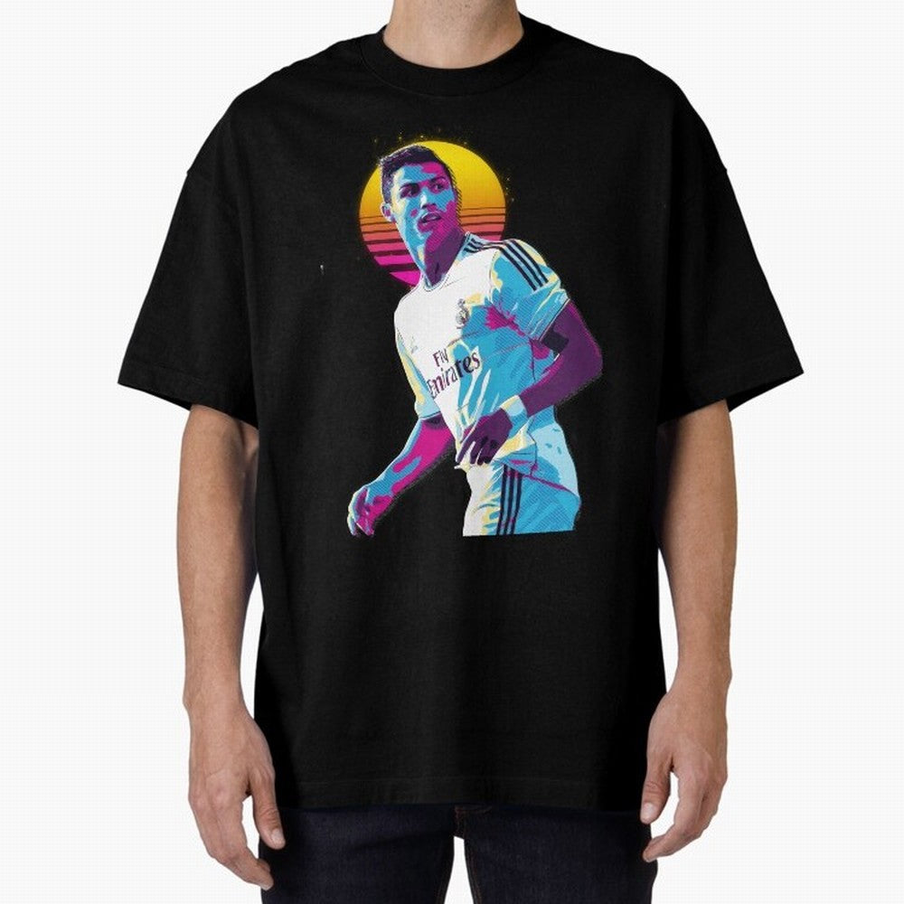 Christiano Ronaldo retro 2 Oversized T-Shirt Remember Iconic Moments from FIFA World Cup 2026 USA Canada Mexico Capturing CR7, France Energy, Fan Favorite Moments, National Team Passion, Big Match Drama and Soccer History; Great for Supporters Who