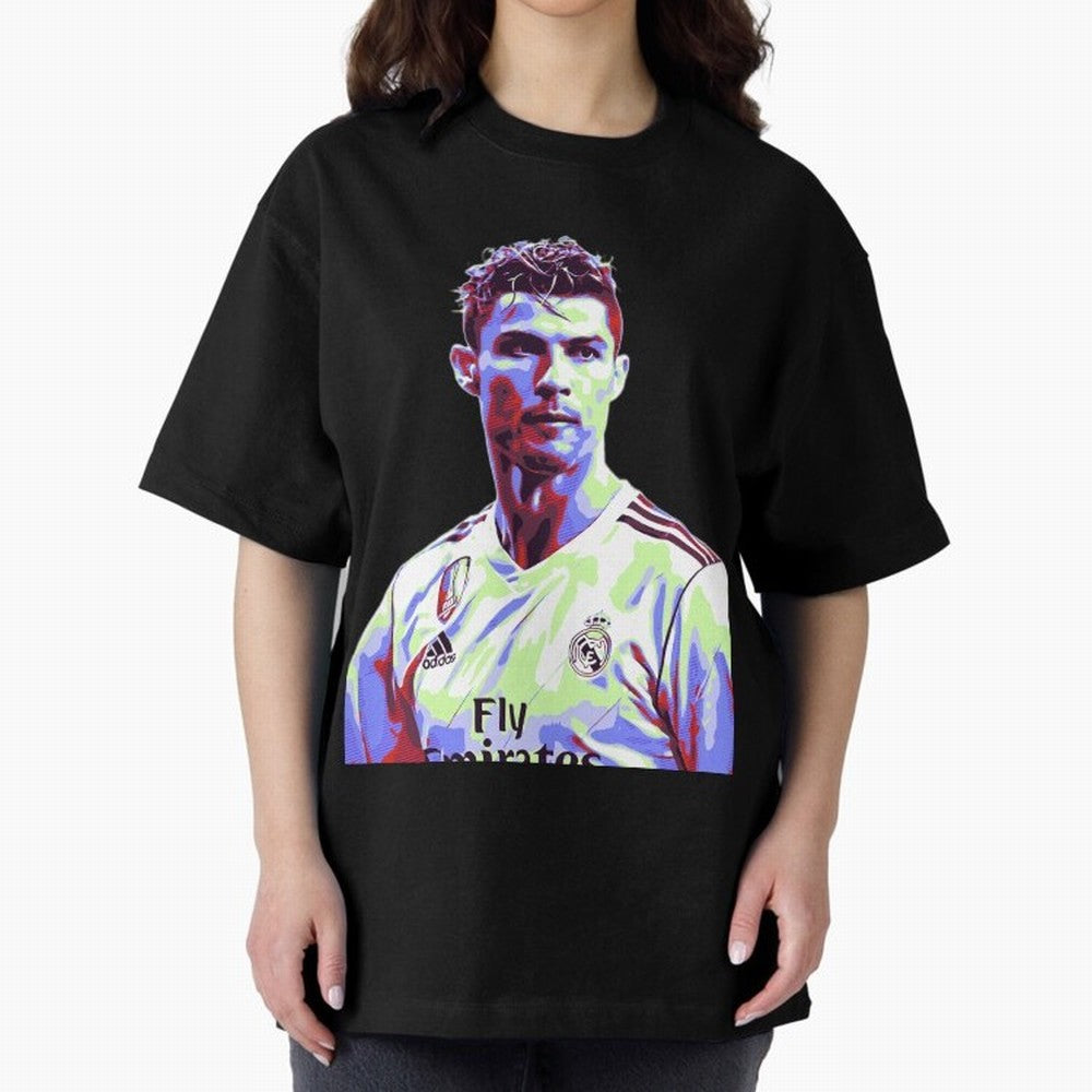 Ronaldo - retro Oversized T-Shirt Bring International Match Energy to Match Day Hype around FIFA World Cup 2026 Group Stage, Haaland, Argentina and Brazil, Supporter Pride, Iconic Celebrations, Legendary Names and Global Match Day Energy; Ideal for