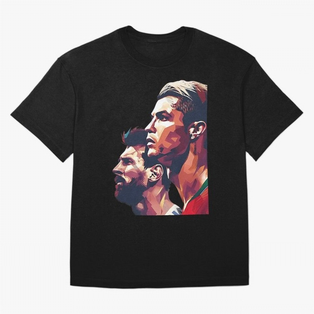 ronaldo and messi - Goat Oversized T-Shirt Celebrate FIFA World Cup 2026 Spirit, Connected to England, France and Netherlands, Neymar, Global Supporter Spirit, Legendary Goals, National Colors and Tournament Celebration; Great for Watch Parties,