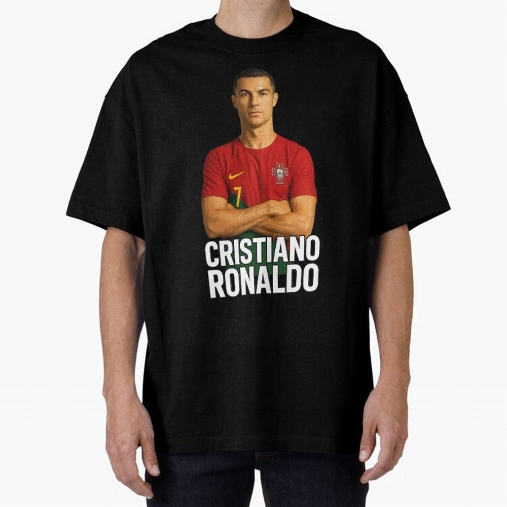 Cristiano Ronaldo Oversized T-Shirt Build FIFA World Cup 2026 Connected to Cristiano Ronaldo, England, France and Netherlands Energy, Supporter Pride, Iconic Celebrations, Legendary Names and Global Match Day Energy; Built for Supporters Chasing