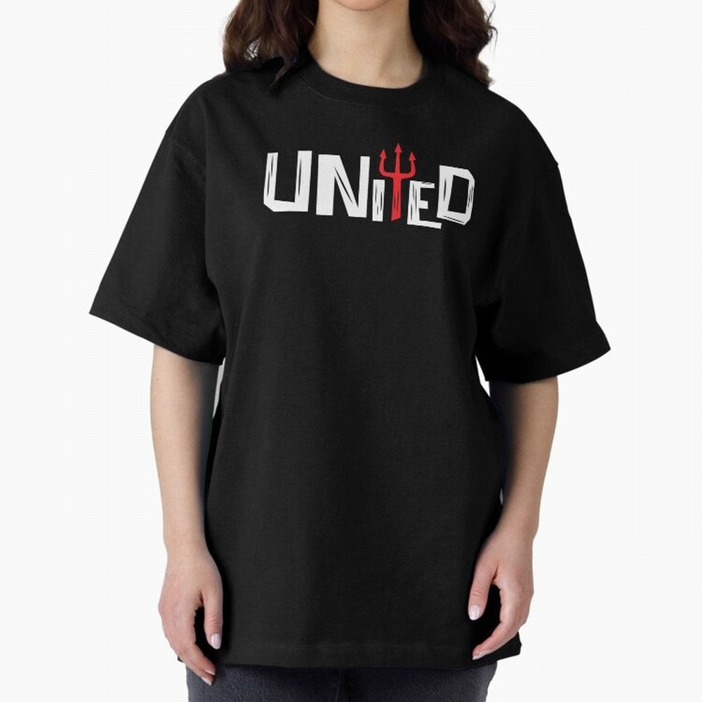 Manchester United - United Typography Oversized T-Shirt Support Your Favorite Stars during FIFA World Cup 2026 Group Stage Highlighting Cristiano Ronaldo, Haaland and CR7, Brazil Energy, Game Day Rituals, Football Legends, Country Pride and the