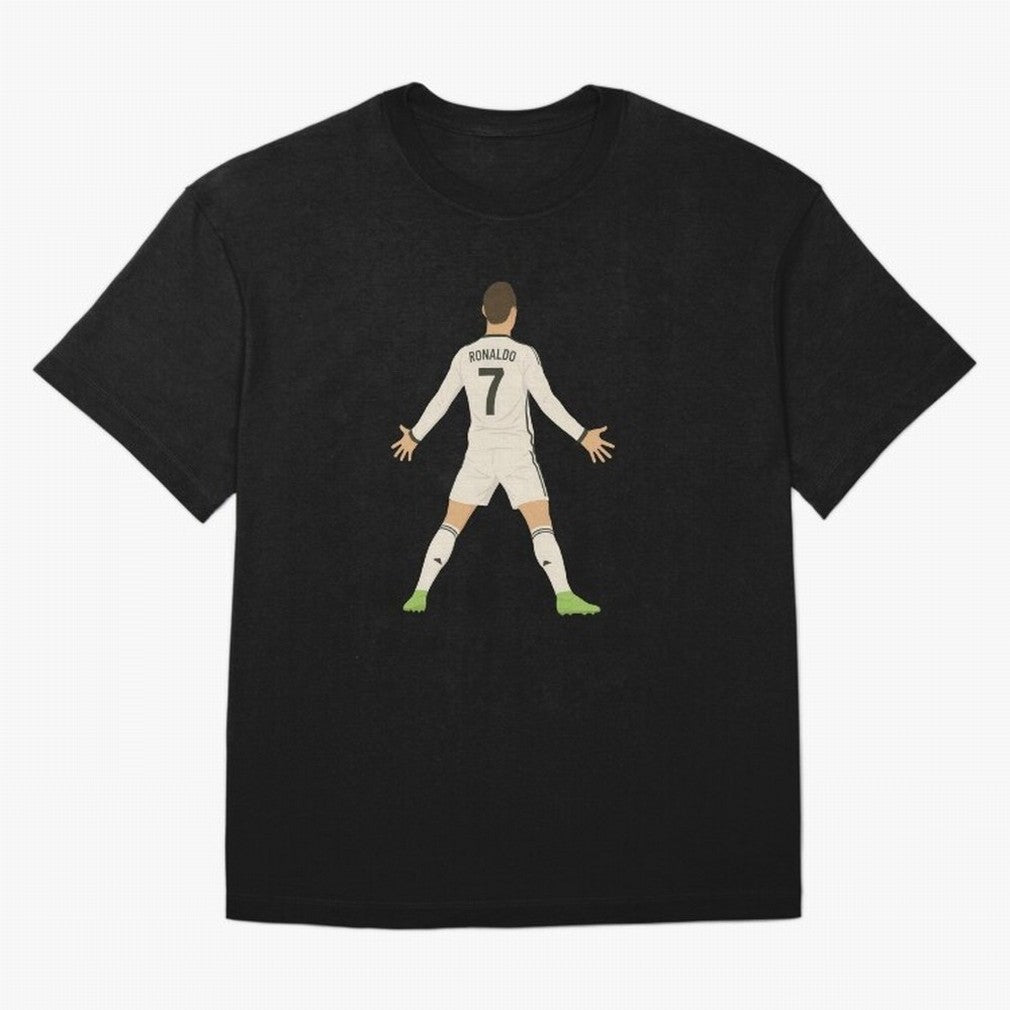 Cristiano Ronaldo Iconic Celebration Oversized T-Shirt Bring the FIFA World Cup 2026 USA Canada Mexico Journey through Neymar, Haaland and Cristiano Ronaldo Highlights, France and Portugal Pride, Football Festival Excitement, Trophy Ambitions,