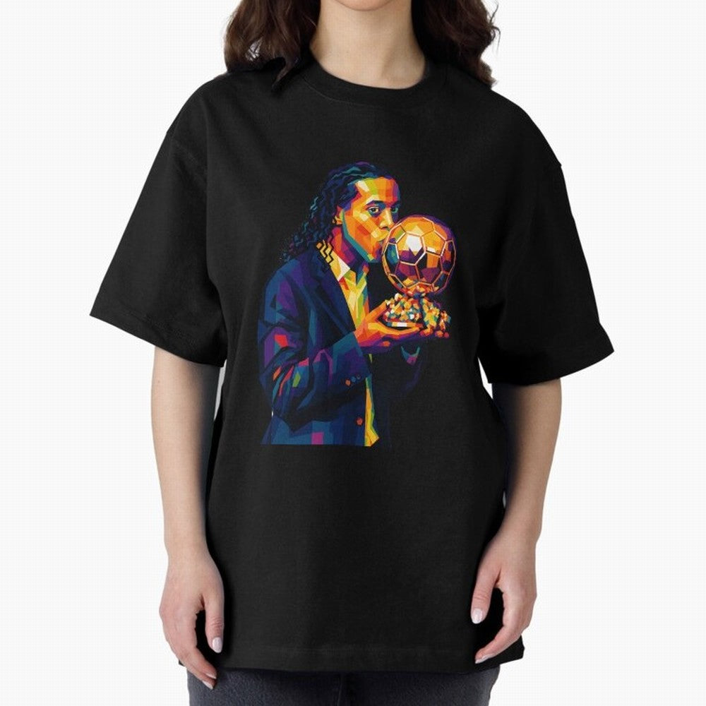 Ronaldinho Wpap Art Oversized T-Shirt Feel the Heartbeat of the FIFA World Cup 2026 USA Canada Mexico Journey through Haaland Highlights, Spain and Netherlands Pride, Tournament Hype, Historic Matchups, Family Viewing Parties and Global Sports
