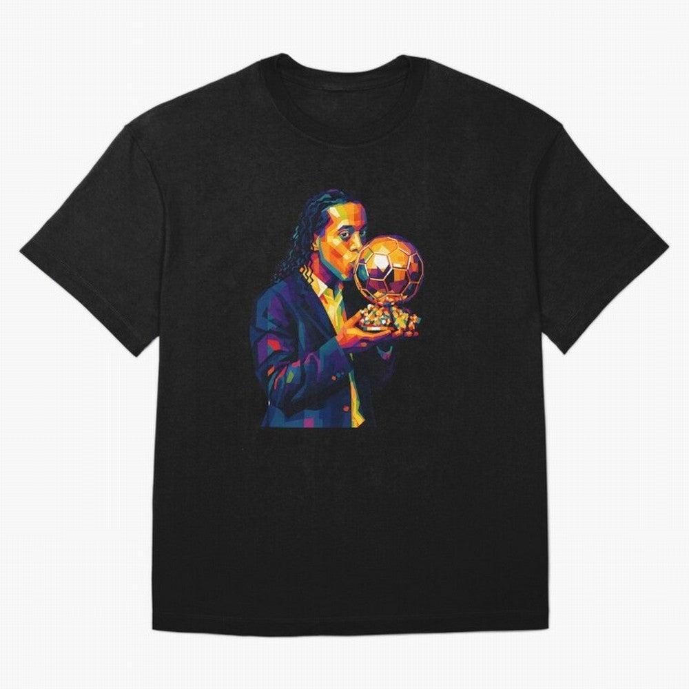Ronaldinho Wpap Art Oversized T-Shirt Feel the Heartbeat of the FIFA World Cup 2026 USA Canada Mexico Journey through Haaland Highlights, Spain and Netherlands Pride, Tournament Hype, Historic Matchups, Family Viewing Parties and Global Sports