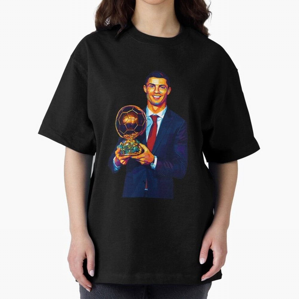 Cristiano Ronaldo Wpap Art Oversized T-Shirt Join Supporters Worldwide for FIFA World Cup 2026 Group Stage Spirit, Capturing Portugal, Spain and Germany, Messi and Cristiano Ronaldo, Stadium Chants, National Pride, Trophy Dreams and Unforgettable