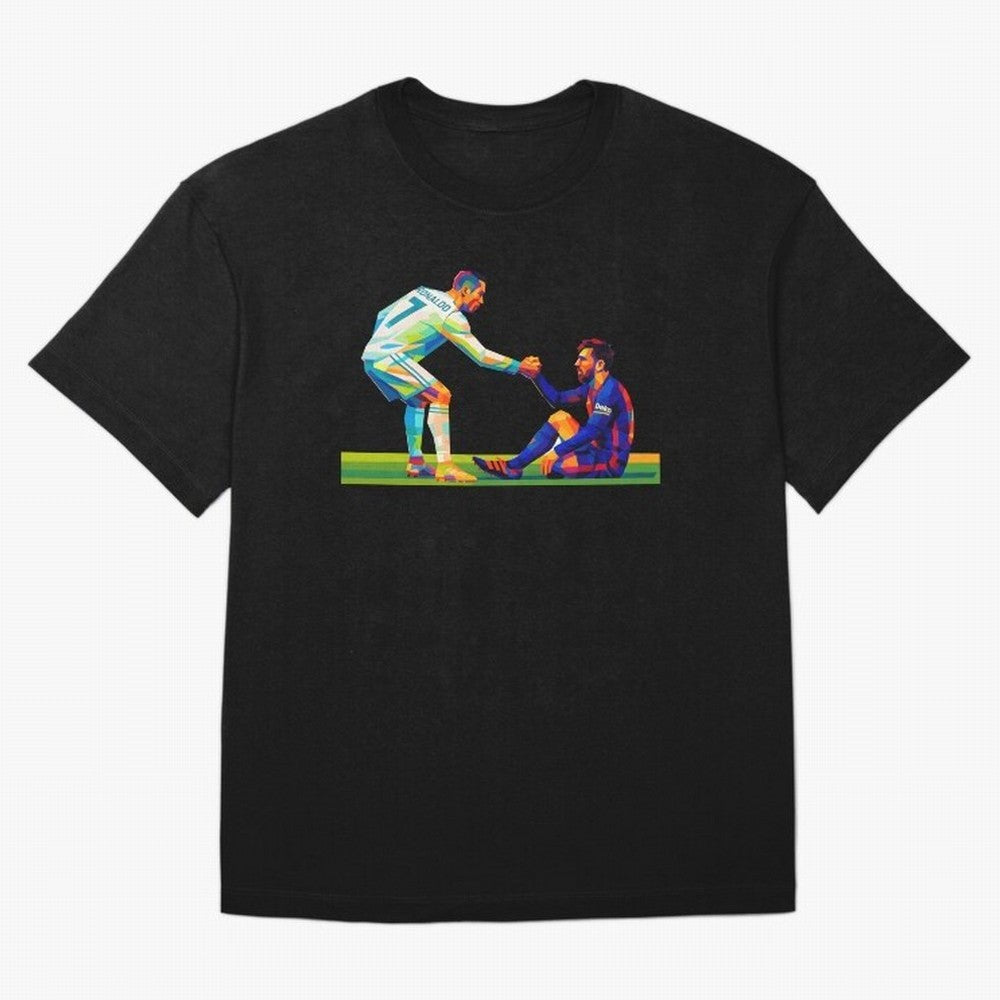 Cristiano Ronaldo & Messi Wpap Art Oversized T-Shirt Turn Up for the FIFA World Cup 2026 Group Stage Journey through Messi and Cristiano Ronaldo Highlights, Netherlands Pride, Game Day Rituals, Football Legends, Country Pride and the Road to the