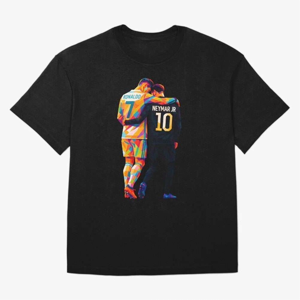 Cristiano Ronaldo & Neymar JR Wpap Art Oversized T-Shirt Fuel the Hype around the FIFA World Cup 2026 USA Canada Mexico Journey through Cristiano Ronaldo, Haaland and CR7 Highlights, Portugal, Spain and Germany Pride, Goal Celebration Energy,