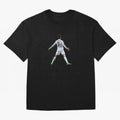 DESIGN CRISTIANO RONALDO CR7 STICKER Oversized T-Shirt Remember FIFA World Cup 2026 for Fans of Mbappe and Neymar and England and Germany, Bringing Sports Nostalgia, International Competition, Famous Players and Unforgettable Victories; Built for