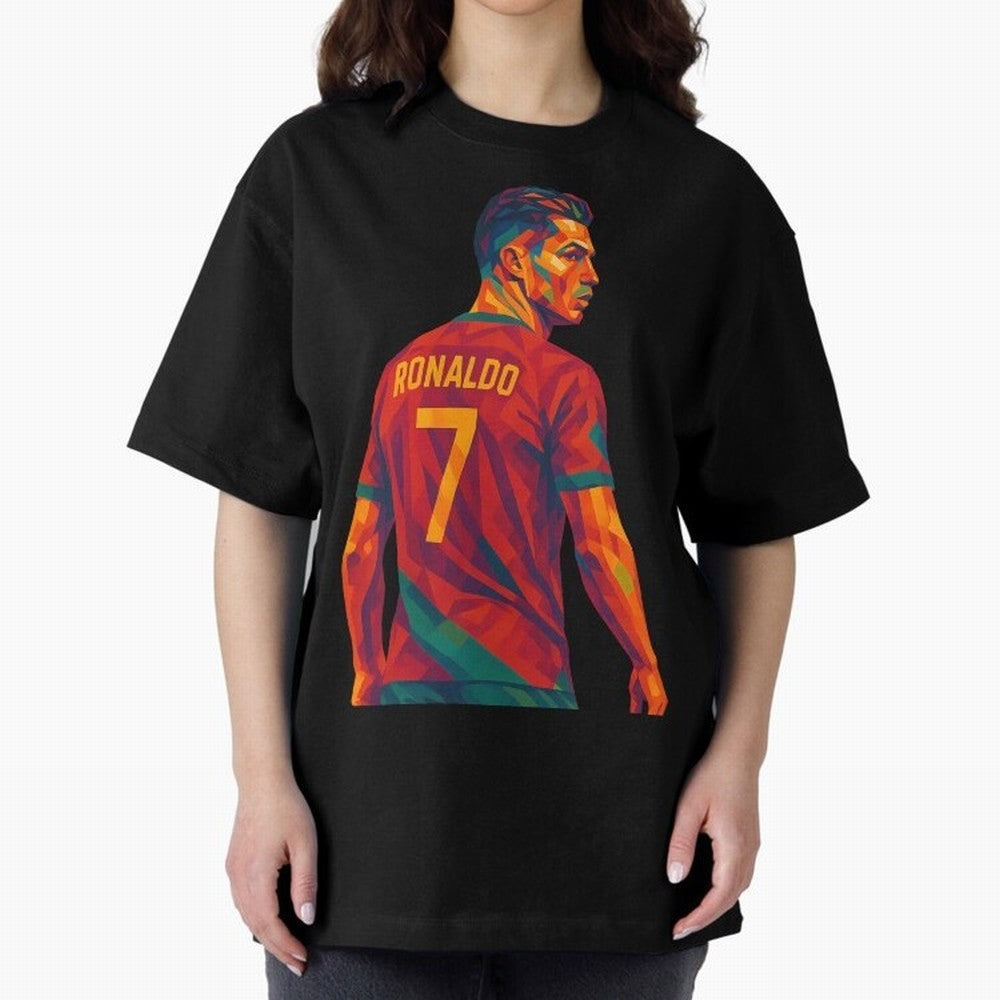 Cristiano Ronaldo Oversized T-Shirt Fuel Your Fan Pride for FIFA World Cup 2026 Group Stage for Fans of Neymar, Haaland and Cristiano Ronaldo and Argentina, France and Brazil, Bringing Match Day Excitement, Supporter Culture, Golden Goals and