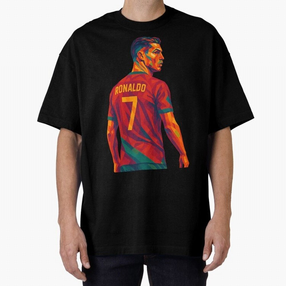 Cristiano Ronaldo Oversized T-Shirt Fuel Your Fan Pride for FIFA World Cup 2026 Group Stage for Fans of Neymar, Haaland and Cristiano Ronaldo and Argentina, France and Brazil, Bringing Match Day Excitement, Supporter Culture, Golden Goals and