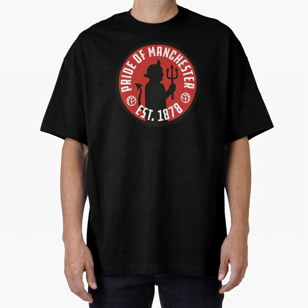 Pride of Manchester United Oversized T-Shirt Spotlight Global Football Passion for FIFA World Cup 2026 Group Stage, Centered on Messi, CR7 and Mbappe, Portugal, Spain and Germany, Football Festival Excitement, Trophy Ambitions, Country Rivalries