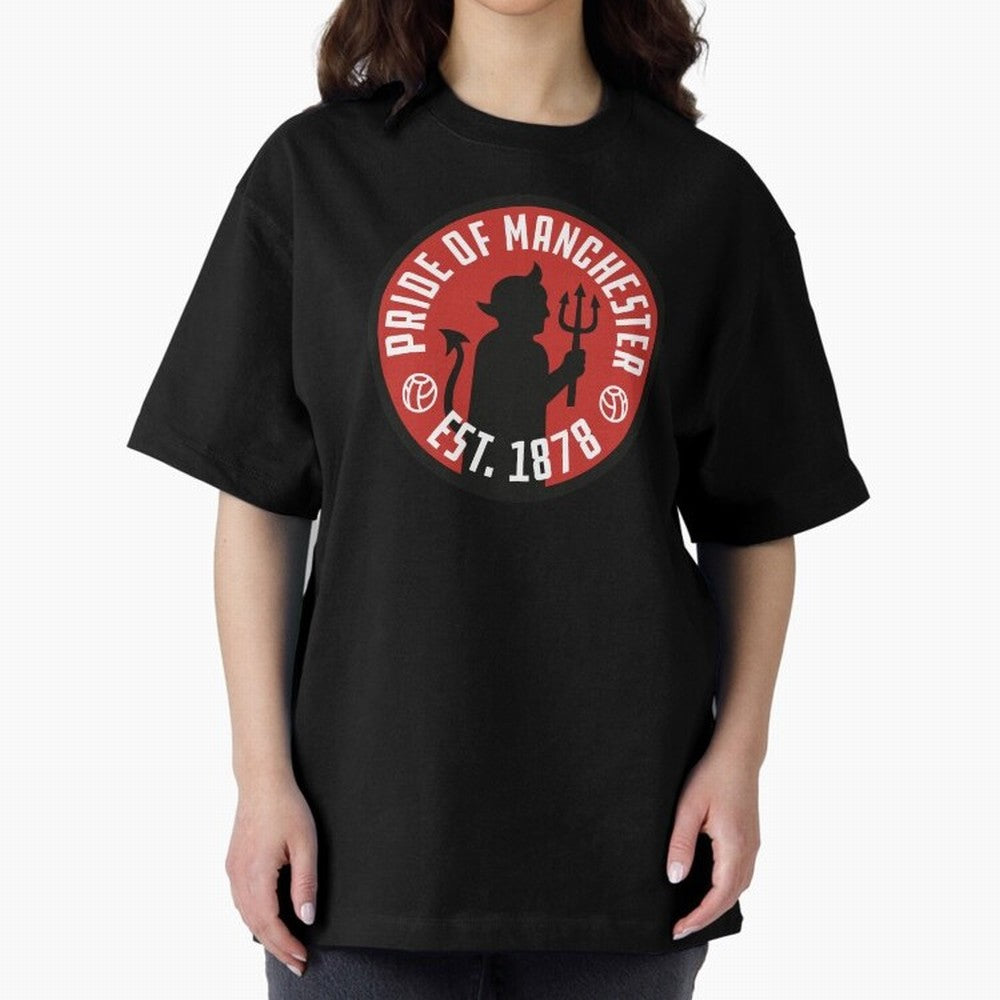 Pride of Manchester United Oversized T-Shirt Spotlight Global Football Passion for FIFA World Cup 2026 Group Stage, Centered on Messi, CR7 and Mbappe, Portugal, Spain and Germany, Football Festival Excitement, Trophy Ambitions, Country Rivalries