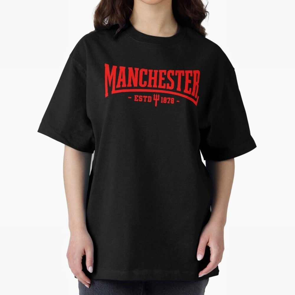 Manchester United 1878 Oversized T-Shirt Celebrate Unforgettable Nights in FIFA World Cup 2026 for Fans of Mbappe and Neymar and Spain and Netherlands, Bringing Championship Spirit, Famous Goals, Roaring Crowds and International Football Unity;