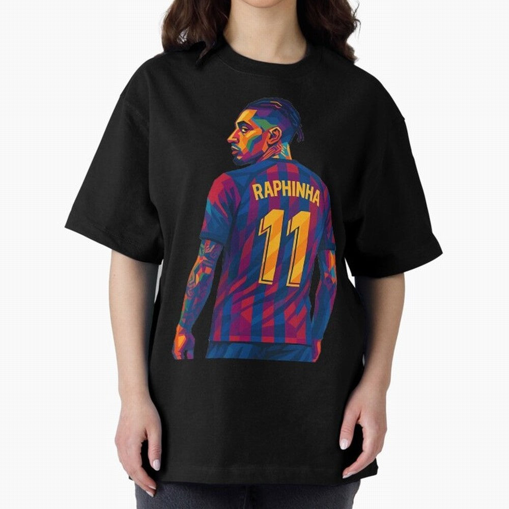 Raphinha Oversized T-Shirt Show Match Day Excitement for FIFA World Cup 2026 Group Stage for Fans of Messi and England and Germany, Bringing Global Supporter Spirit, Legendary Goals, National Colors and Tournament Celebration; Great for Watch
