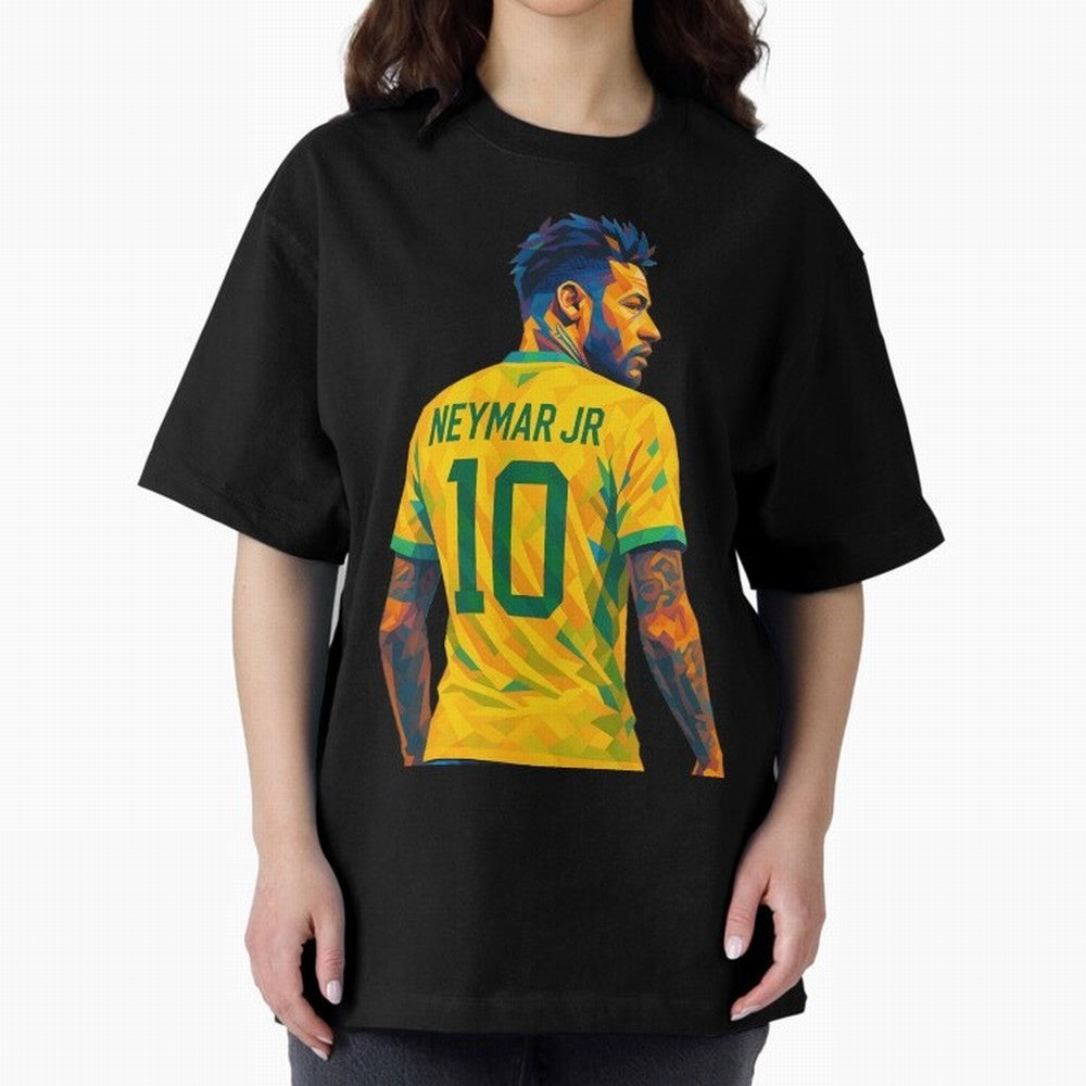 Neymar Jr Oversized T-Shirt Follow the Final Road of the FIFA World Cup 2026 Group Stage Journey through Mbappe Highlights, England Pride, Match Day Excitement, Supporter Culture, Golden Goals and Global Football Passion; Ideal for Fans Who Follow