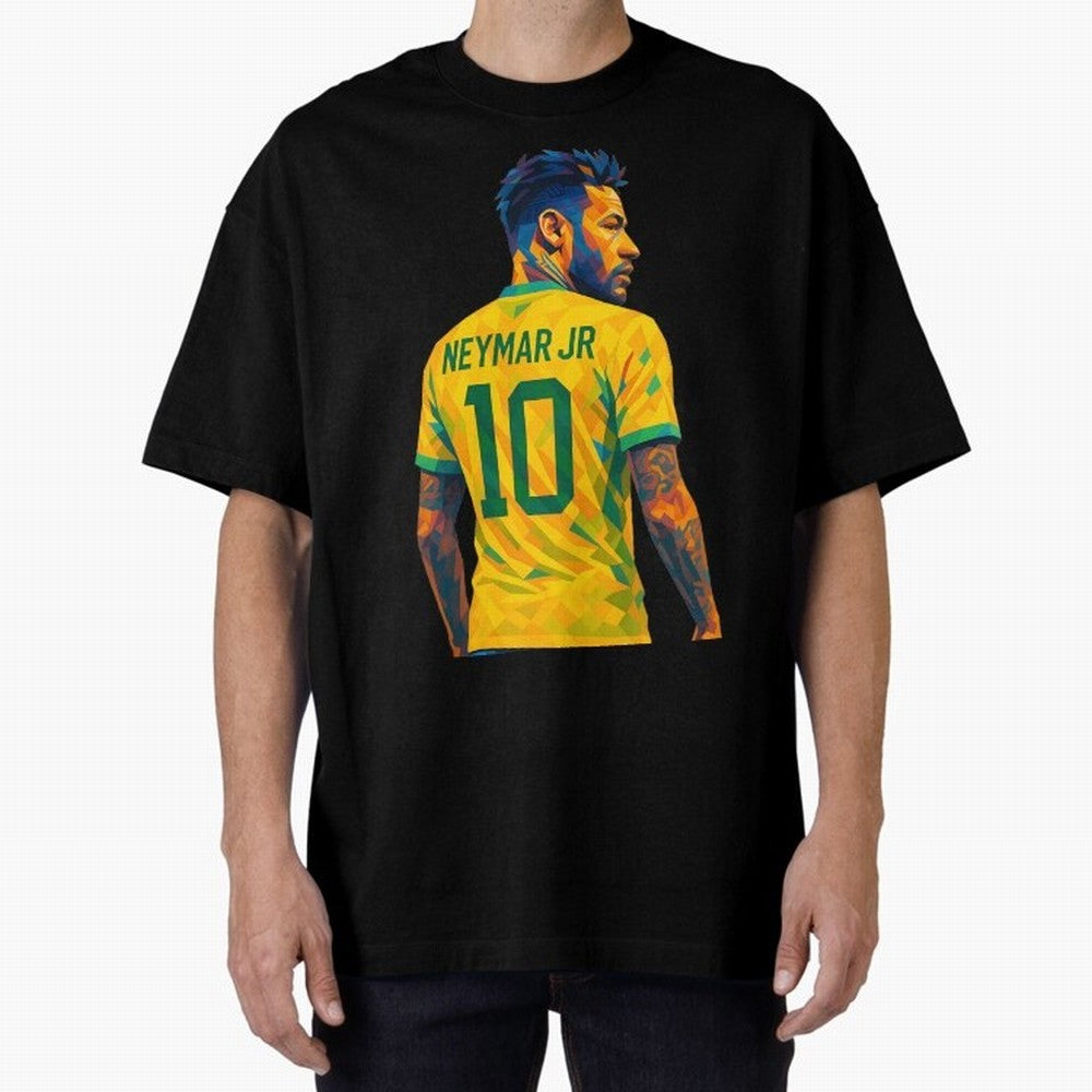 Neymar Jr Oversized T-Shirt Follow the Final Road of the FIFA World Cup 2026 Group Stage Journey through Mbappe Highlights, England Pride, Match Day Excitement, Supporter Culture, Golden Goals and Global Football Passion; Ideal for Fans Who Follow