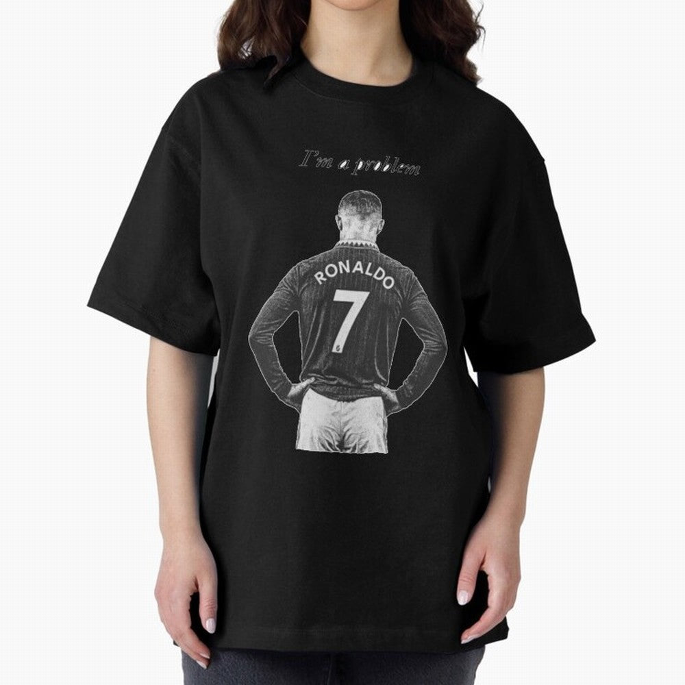 Ronaldo Problem Oversized T-Shirt Mark FIFA World Cup 2026 USA Canada Mexico for Fans of Messi, Neymar and Mbappe and Brazil, Bringing Supporter Pride, Iconic Celebrations, Legendary Names and Global Match Day Energy; Perfect for Fans, Collectors,