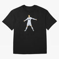 Cristiano Ronaldo celebrates at Real Madrid Oversized T-Shirt Cheer for the FIFA World Cup 2026 Journey through CR7 and Messi Highlights, Argentina Pride, Sports Nostalgia, International Competition, Famous Players and Unforgettable Victories;