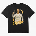 Cristiano Ronaldo Madrid Art - Iconic Soccer Legend Tribute Oversized T-Shirt Celebrate Football Dreams Across Global Football Passion for FIFA World Cup 2026 Group Stage, Centered on Haaland, Portugal, Global Supporter Spirit, Legendary Goals,