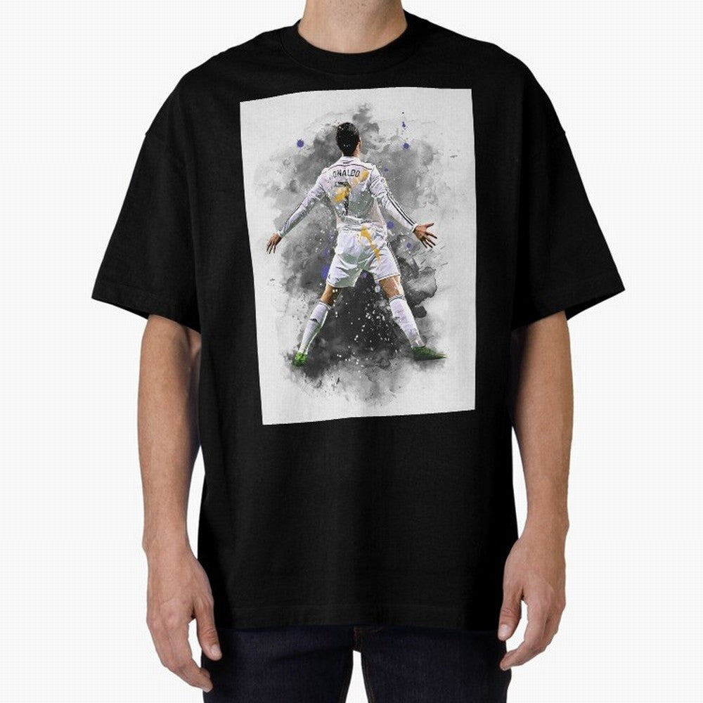 Cristiano Ronaldo 7 Oversized T-Shirt Upgrade Global Football Passion for FIFA World Cup 2026 Group Stage, Featuring Neymar, England, France and Netherlands, Vintage Soccer Flavor, Modern Football Stars, National Flags and Final Night Emotion;