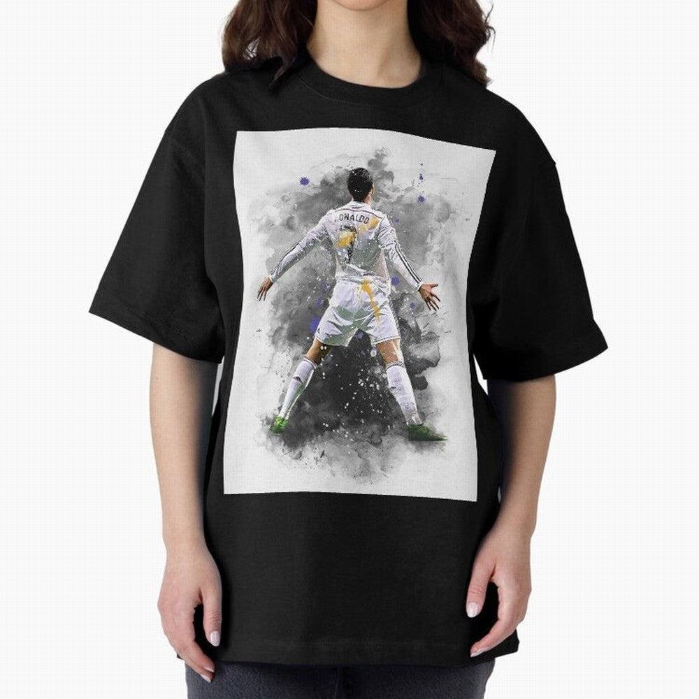 Cristiano Ronaldo 7 Oversized T-Shirt Upgrade Global Football Passion for FIFA World Cup 2026 Group Stage, Featuring Neymar, England, France and Netherlands, Vintage Soccer Flavor, Modern Football Stars, National Flags and Final Night Emotion;