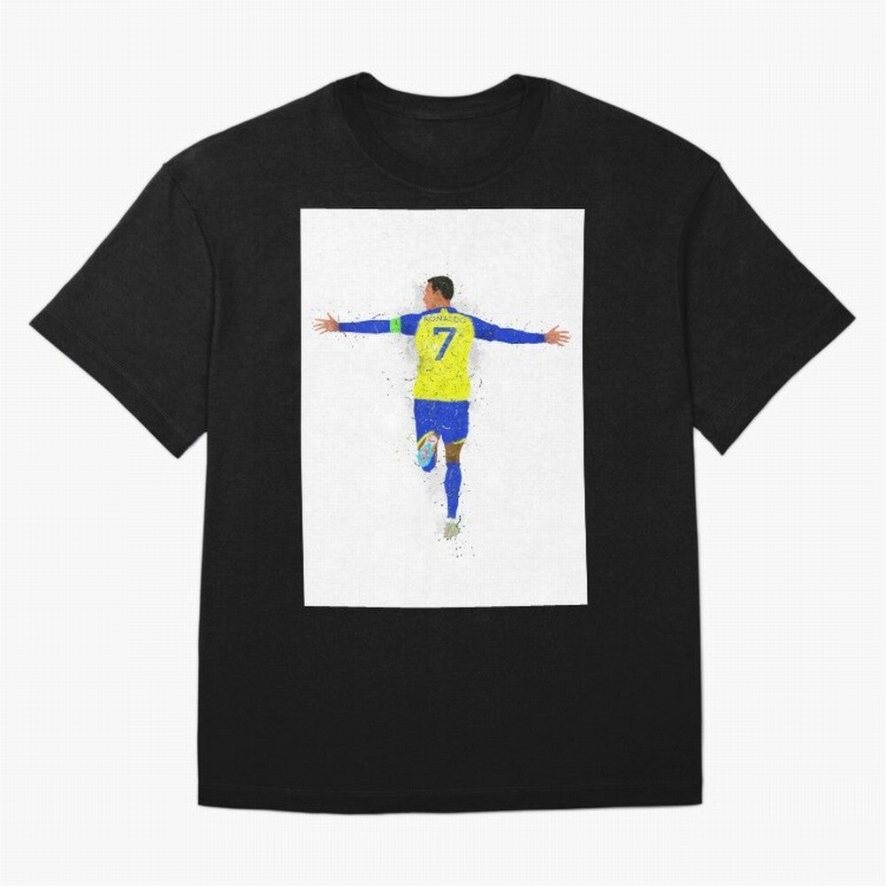 Cristiano Ronaldo Al Nassr Football Oversized T-Shirt Capture Stadium Memories from FIFA World Cup 2026 Featuring Mbappe, Germany Energy, Stadium Chants, National Pride, Trophy Dreams and Unforgettable Football Memories; Perfect for Supporters Who