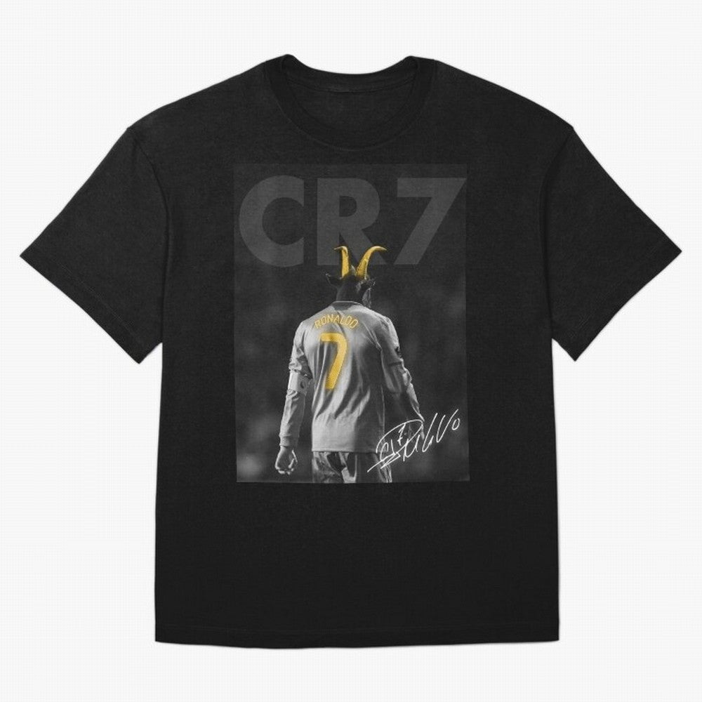 CR7 The Goat Poster Oversized T-Shirt Celebrate Rivalries and Pride in FIFA World Cup 2026 USA Canada Mexico for Fans of Cristiano Ronaldo, Haaland and CR7 and Portugal, Spain and Germany, Bringing Football Festival Excitement, Trophy Ambitions,