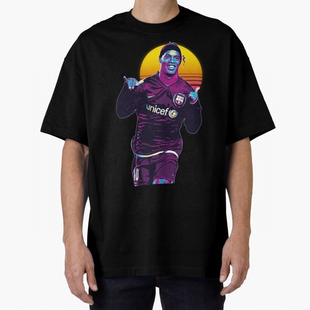 ronaldinho retro Oversized T-Shirt Embrace Match Day Hype around FIFA World Cup 2026, Messi, England and Germany, Fan Favorite Moments, National Team Passion, Big Match Drama and Soccer History; Built for Supporters Chasing Trophy Dreams, Final