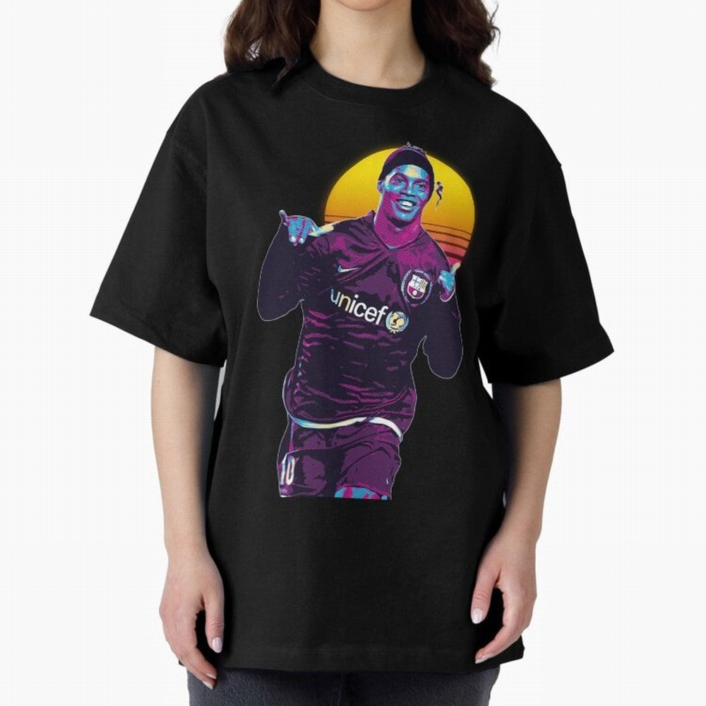 ronaldinho retro Oversized T-Shirt Embrace Match Day Hype around FIFA World Cup 2026, Messi, England and Germany, Fan Favorite Moments, National Team Passion, Big Match Drama and Soccer History; Built for Supporters Chasing Trophy Dreams, Final