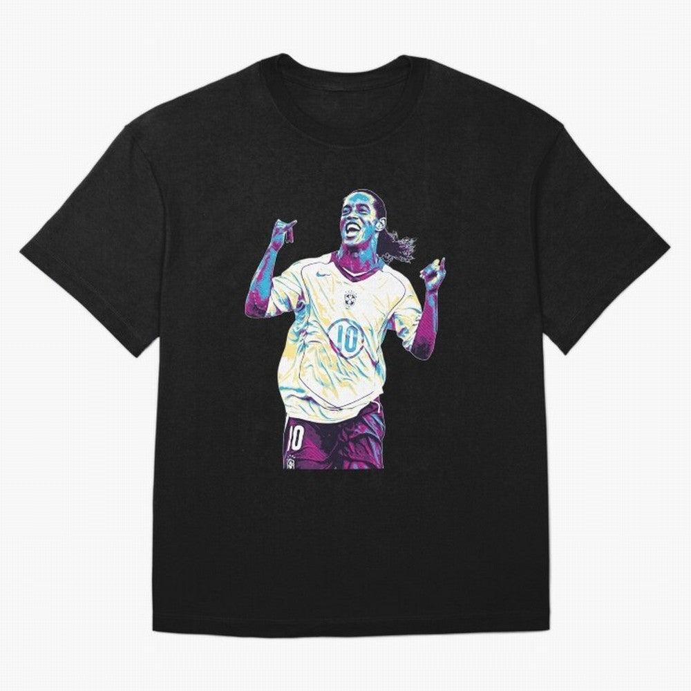 Ronaldinho brazil team Oversized T-Shirt Celebrate the Biggest Stage of the FIFA World Cup 2026 USA Canada Mexico Journey through Mbappe Highlights, Argentina, France and Brazil Pride, Tournament Hype, Historic Matchups, Family Viewing Parties and