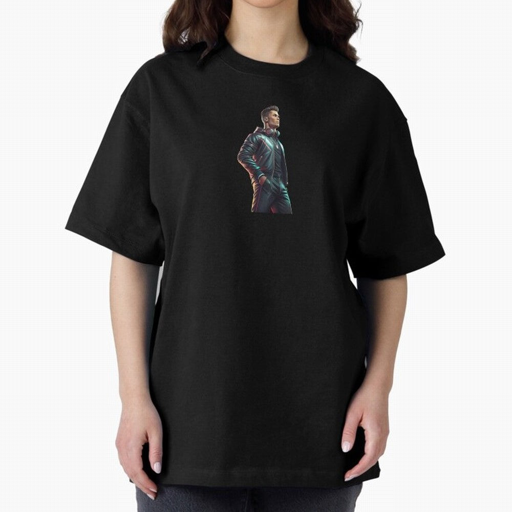 Cristiano Ronaldo Dj Oversized T-Shirt Share the Excitement of FIFA World Cup 2026 Group Stage for Fans of Haaland and Mbappe and Spain and Netherlands, Bringing Fan Favorite Moments, National Team Passion, Big Match Drama and Soccer History;