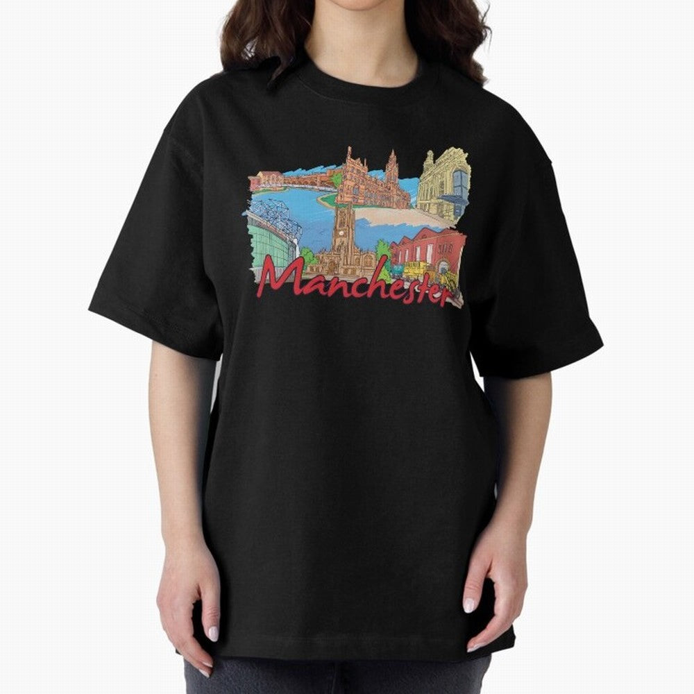 Manchester Oversized T-Shirt Show Your Love for FIFA World Cup 2026 Built around Mbappe and Neymar, France and Portugal Energy, Football History, Final Match Energy, Crowd Noise and Once in a Lifetime Moments; Perfect for Supporters Who Want Bold