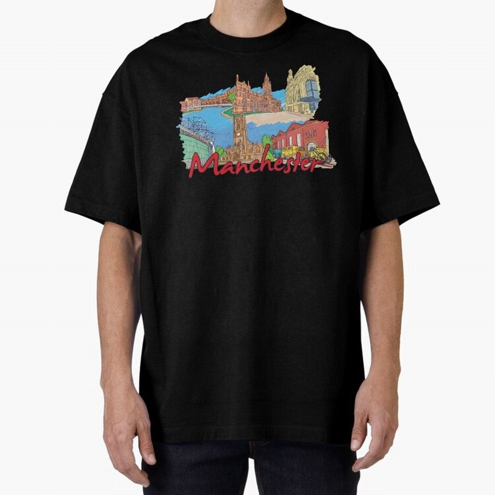 Manchester Oversized T-Shirt Show Your Love for FIFA World Cup 2026 Built around Mbappe and Neymar, France and Portugal Energy, Football History, Final Match Energy, Crowd Noise and Once in a Lifetime Moments; Perfect for Supporters Who Want Bold