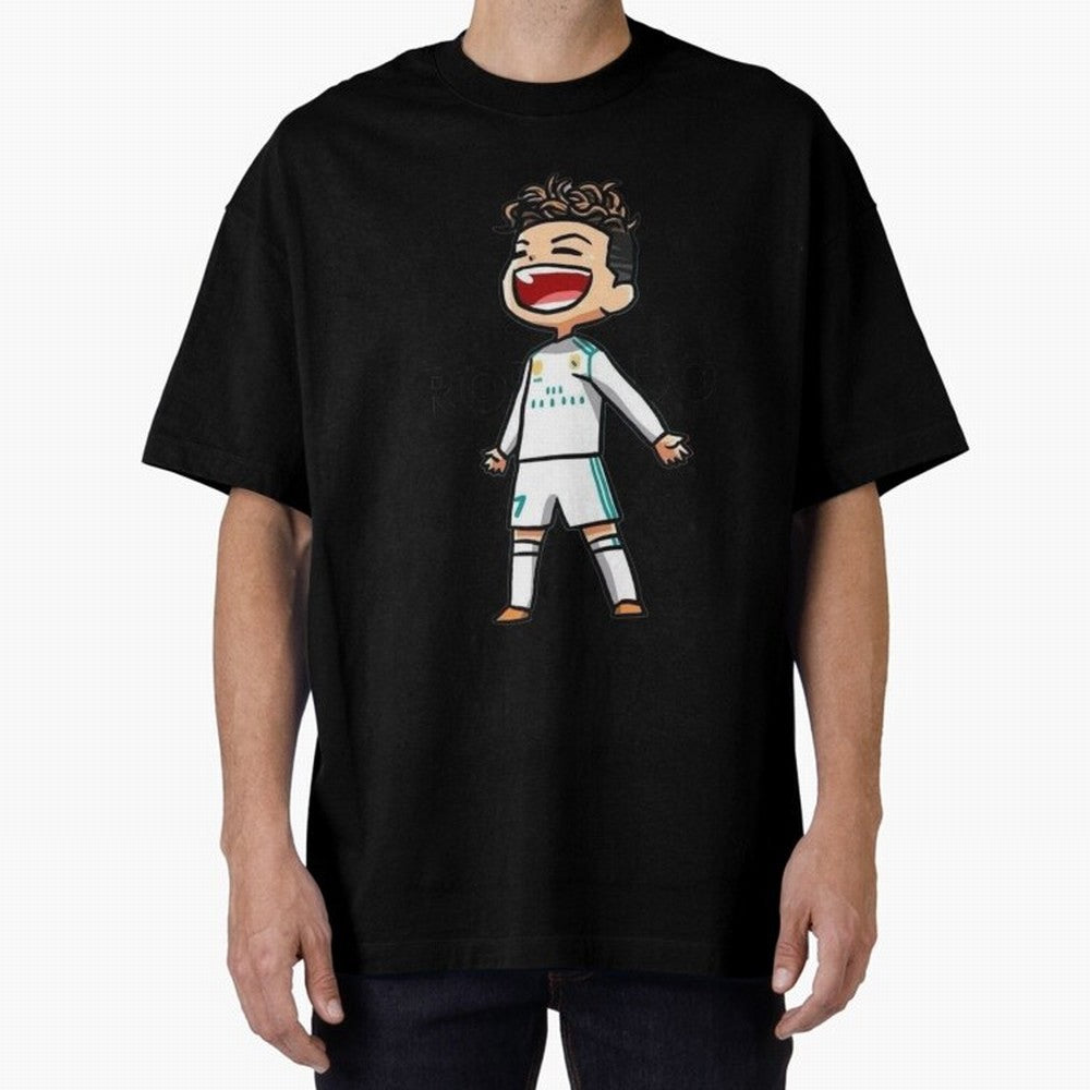 RONALDO Oversized T-Shirt Stand with Match Day Hype around FIFA World Cup 2026, Haaland and Mbappe, Brazil, Portugal and Argentina, Tournament Hype, Historic Matchups, Family Viewing Parties and Global Sports Pride; Ideal for Fans Who Follow Messi,