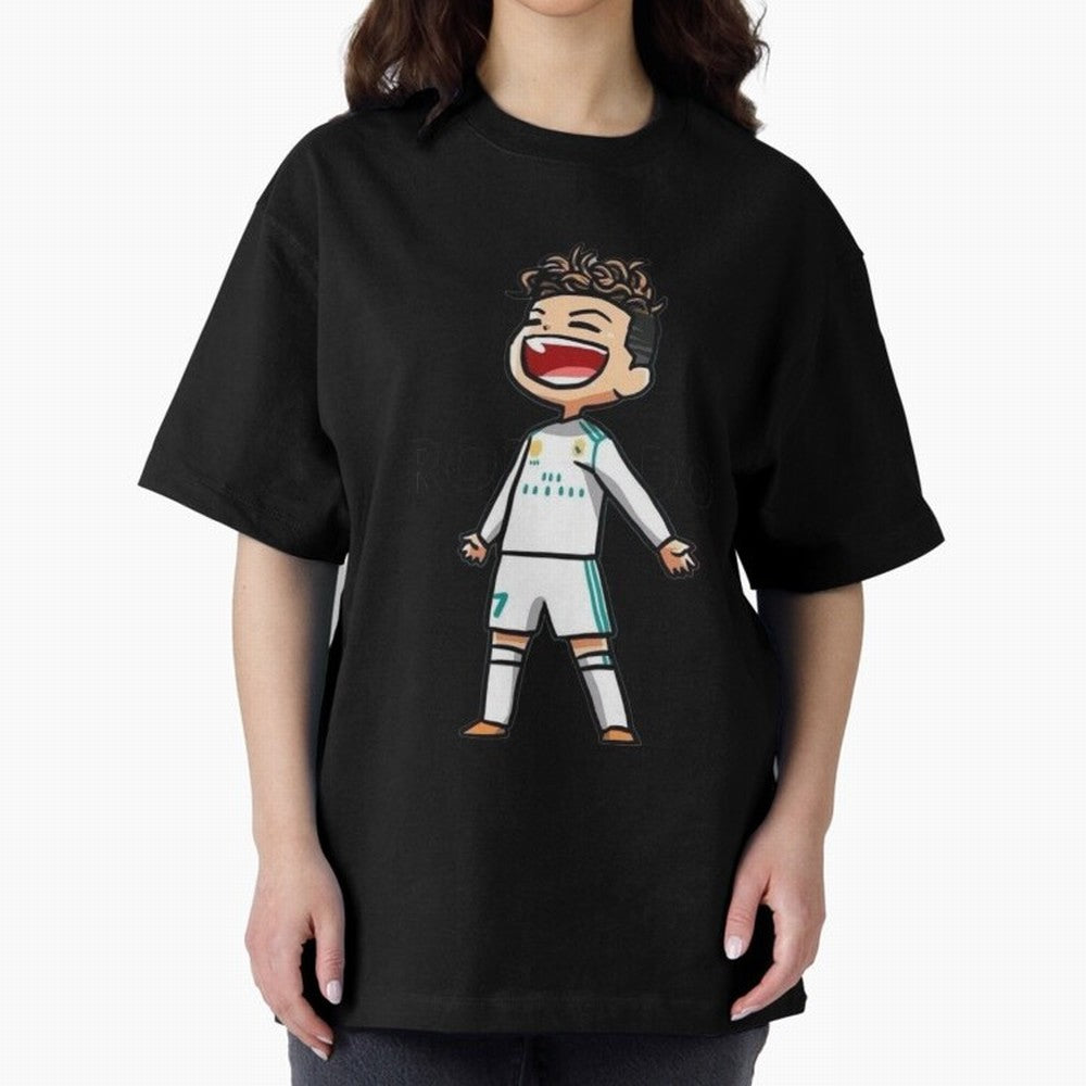 RONALDO Oversized T-Shirt Stand with Match Day Hype around FIFA World Cup 2026, Haaland and Mbappe, Brazil, Portugal and Argentina, Tournament Hype, Historic Matchups, Family Viewing Parties and Global Sports Pride; Ideal for Fans Who Follow Messi,