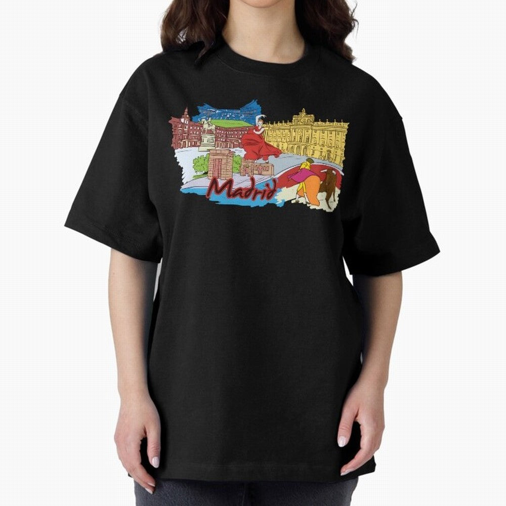 Madrid Oversized T-Shirt Make Your Look Match FIFA World Cup 2026 Spirit, Driven by Argentina and Brazil, Messi, CR7 and Mbappe, Classic Soccer Heritage, Championship Pressure, Fan Loyalty and International Pride; Perfect for Supporters Who Want