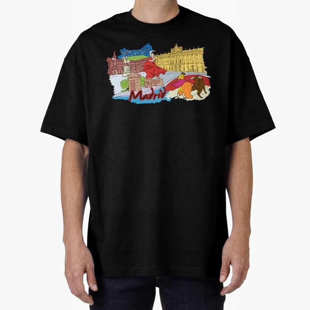 Madrid Oversized T-Shirt Make Your Look Match FIFA World Cup 2026 Spirit, Driven by Argentina and Brazil, Messi, CR7 and Mbappe, Classic Soccer Heritage, Championship Pressure, Fan Loyalty and International Pride; Perfect for Supporters Who Want
