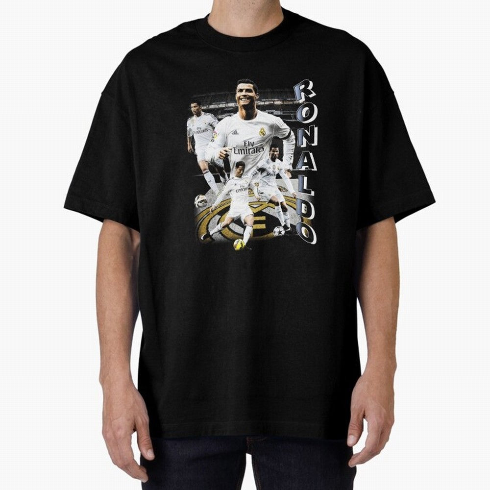 Cristiano Ronaldo Vintage Oversized T-Shirt Keep the Match Day Mood of Match Day Hype around FIFA World Cup 2026, Neymar, Haaland and Cristiano Ronaldo, England, Fan Favorite Moments, National Team Passion, Big Match Drama and Soccer History; Ideal